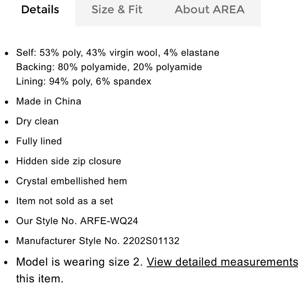 AREA Black Draped Crystal Mini Skirt - Picture 5 of 12